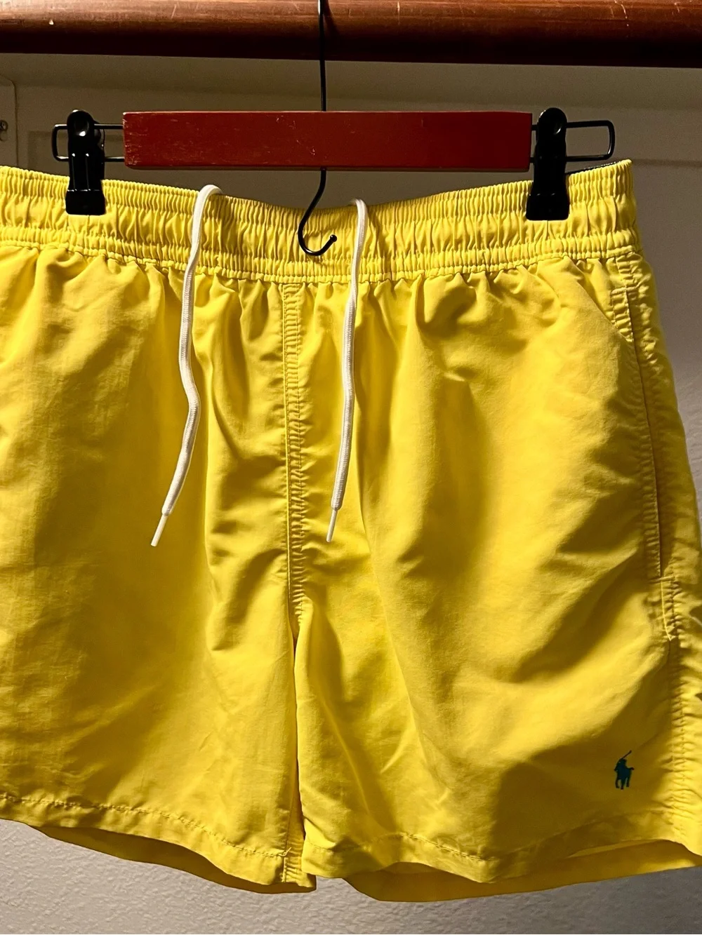 Polo by Ralph Lauren Bright Yellow Swim Trunks with White Drawstring